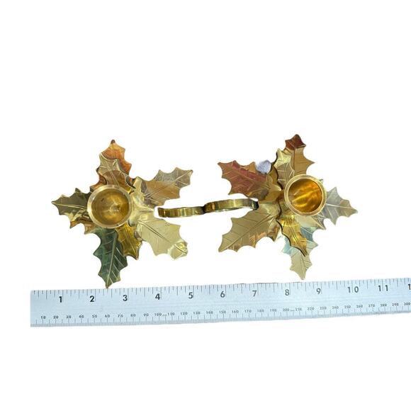 Vintage Set of Brass Candle Holders - Picture 2 of 3